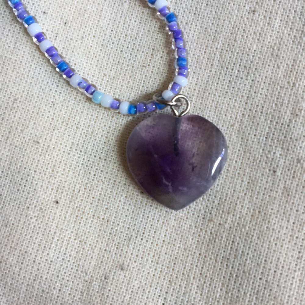 Amethyst heart necklace